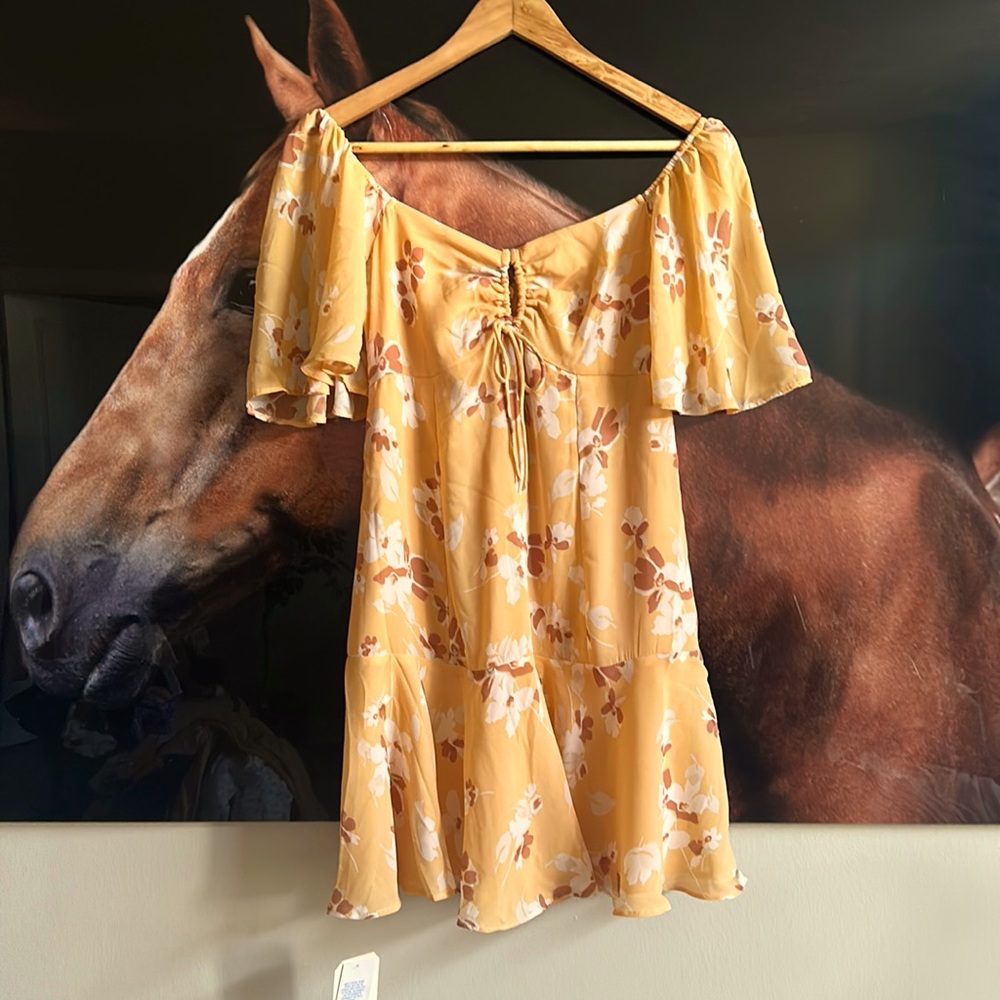 Abercrombie And Fitch New With Tags mini Floral angel wing Dress Size Small